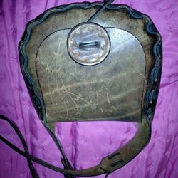 Cowhide And Leather Satchel Purse Vintage