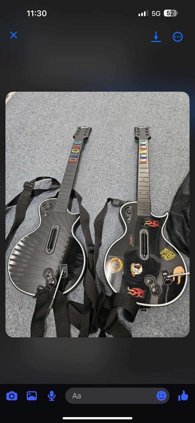 XBOX & PLAYSTATION Game Guitars and a turntable..no dongles...sold as is. Not tested.  
