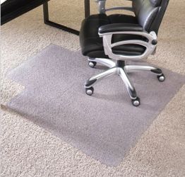 ES Robbins Chair Mat for High Pile Carpet, 45 x 53 With Lip, Clear Item 499492 | Model 124161