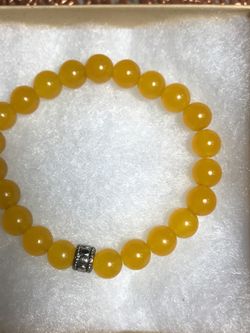 Yellow jade bracelet