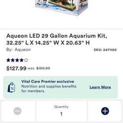 Aqueon aquarium 29 Gallon