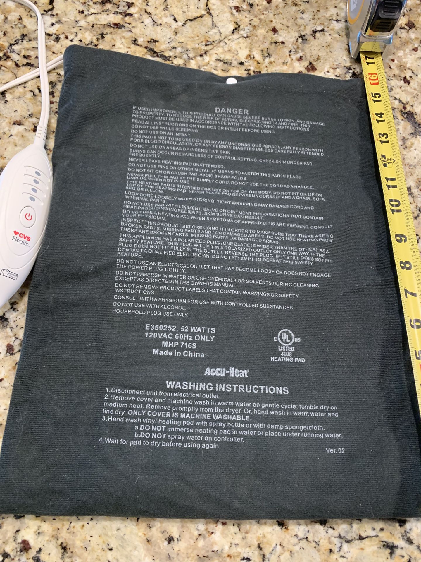 13 By 16 Inch Heating Pad W/ 4 Heat Settings, 2 Hrs Auto Off Feature, Great For Smaller Areas
