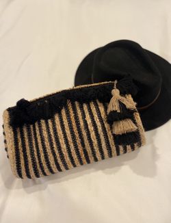 Rattan Clutch Purse Bag 