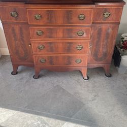Antique Shallow drawers/fold out desk