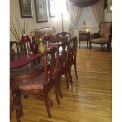Antique Dining Table And Love Seat