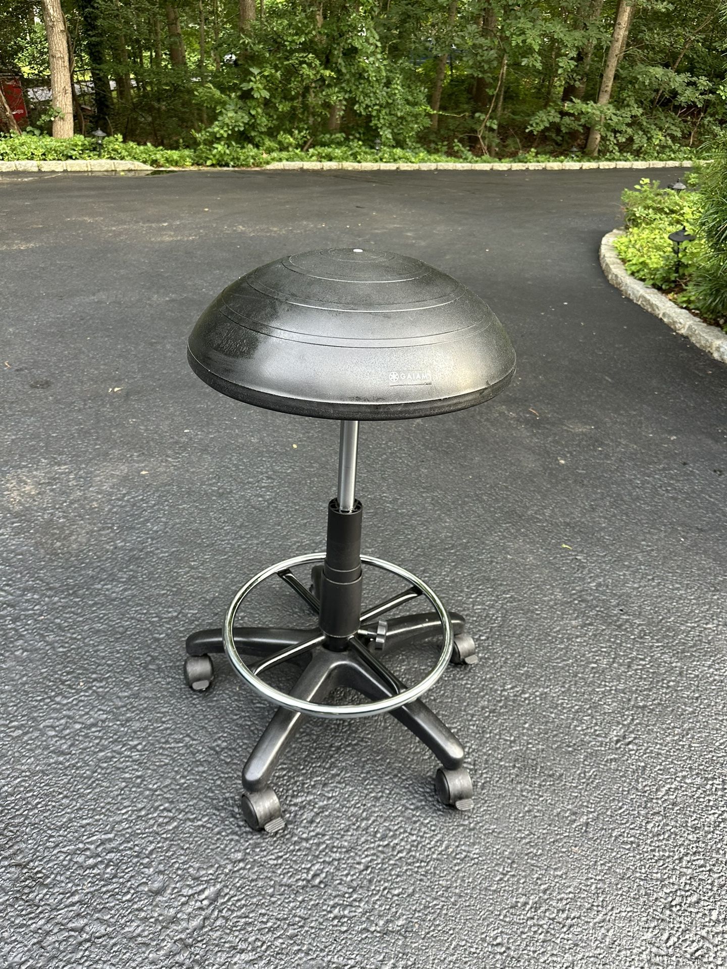 GAIAMBalance Ball Chair Stool, Half-Dome Stability Ball Adjustable Tall Office