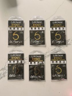 6th Sense Stout Widegap Hooks 5/0 – 6 Packs