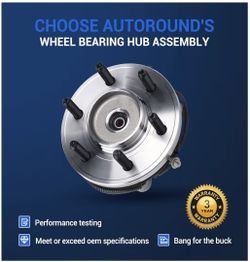 2Pc. 4WD Front Wheel Hub and Bearing Assembly 515119 Compatible with Ford F-150 2009 2010 6 Lug w/ABS