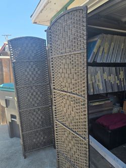 2  Wicker Room Screen / Room Divider