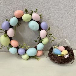 Easter egg all decor and egg nest table decor  Adorable Easter decor 