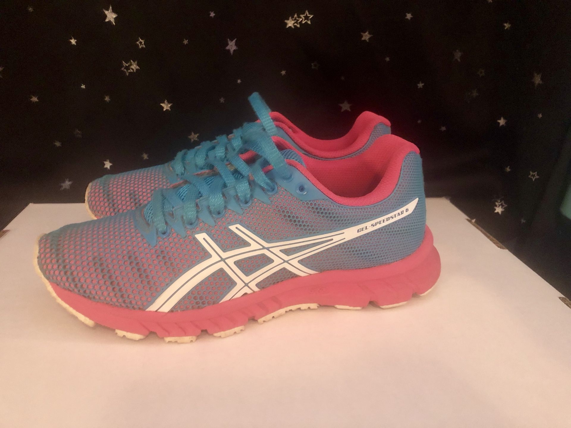 ASICS Gel Speedstar 6 Blue Pink Woman's Sneaker Shoes Size 5.5 for in San CA - OfferUp