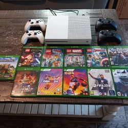 XBOX One S Console-Controllers-Games
