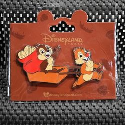 Disney Paris Chip & Dale Sled Nuts Pin