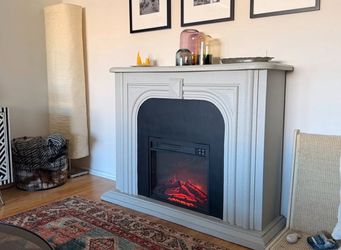 Faux Fireplace by Winston Porter in Cement Ash