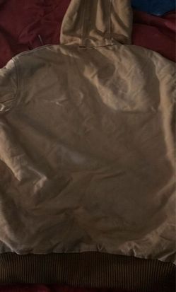 Tan Hooded Bomber Jacket