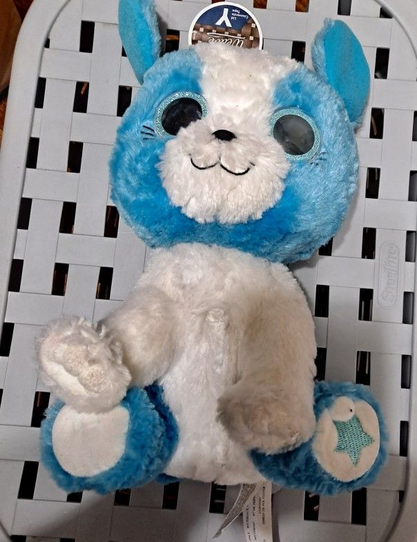 Bright Eyes Pets Twinkle Puppy Plush Interactive Plush Tested Works 12"