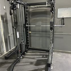 Vesta Fitness PRO SERIES Ultimate Half Rack Functional Trainer w/Smith Machine Bar | 320lb Stack | Gym Equipment | Fitness | Commercial | Squat Rack 