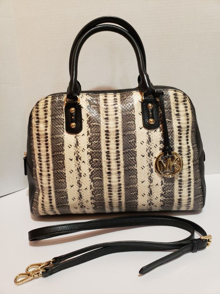 Kors Handbag Black Snakeskin Purse Vintage Michael Kors Black