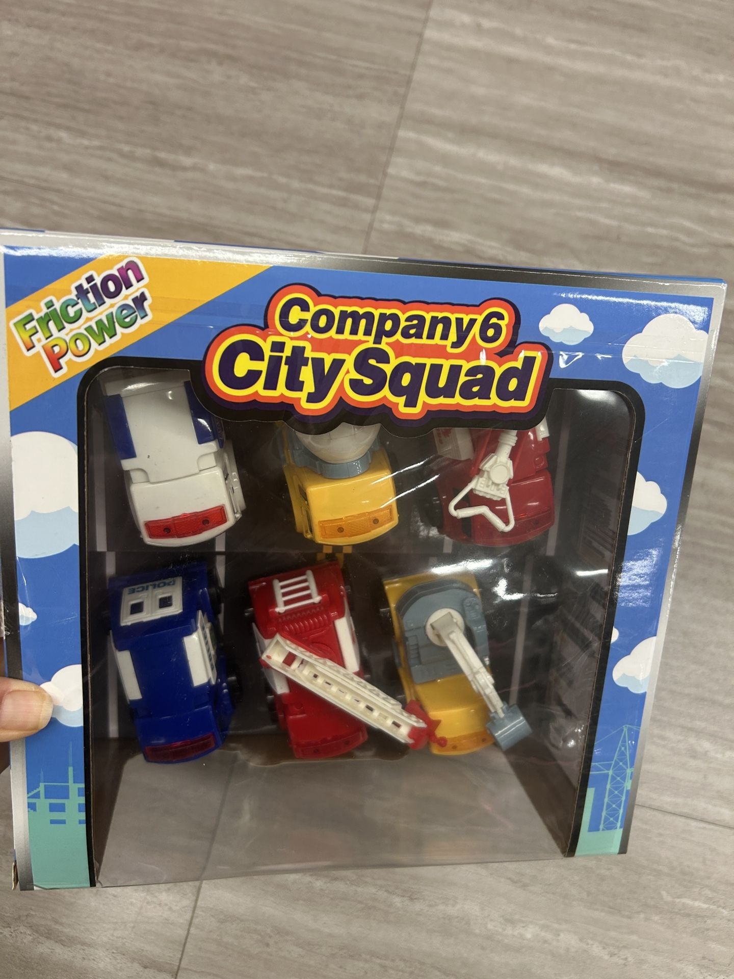NWT City Squad Friction power car Set of 6