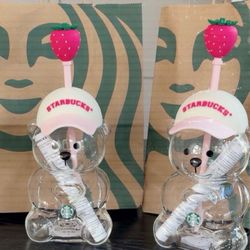 A Set of Starbucks Pink Bearista