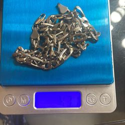 14k White Gold Chain