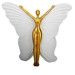Wisifayardin Fairy Statues and Figurines Indoor Table Decor - Abstract Modern Home Sculpture - Resin Fairyland Fairy Statue for Home Office and Bedroo