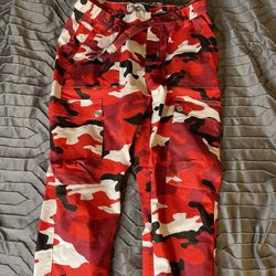 red camo pants