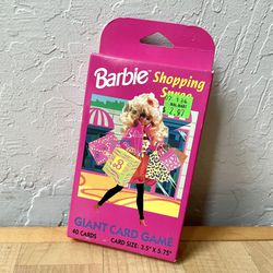 Vintage 1991 Golden Barbie Shopping Spree Giant Card Game