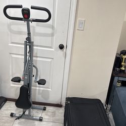 Row And Ride Squatting Equipment With Resistance Bands