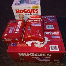 Huggies Diapers And Box Of Wipes