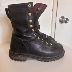 Georgia Black Steel Toe Boots Size 5 Mens 