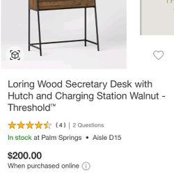 Desk With Charging Station Inside