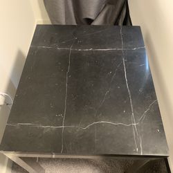 Black Marble Tabletop - Side Table 