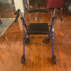 I have a gently used Aluminum Rollator for sale with a fold-up and removable back support. It's well-maintained and in good condition, easy to store a