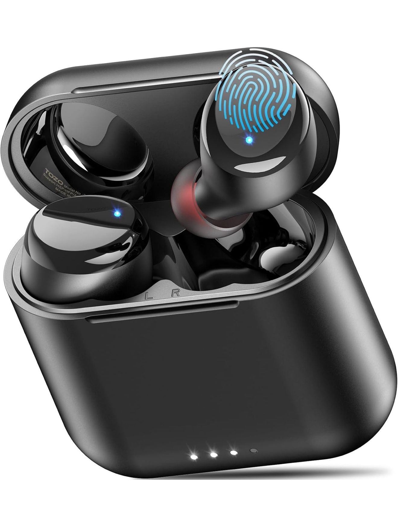 TOZO T6 Wireless Earbuds, Bluetooth 5.3 Ear Buds, Stereo Sound in Ear Headphones, 50 Hours Playtime, Wireless Charging Case, APP Customizable EQs, IPX