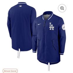 Men's Los Angeles Dodgers Nike Royal Authentic Collection Dugout Performance Full-Zip Jacket Parka Retail $219