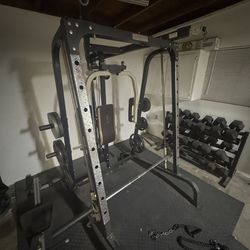 Work out machine and bench