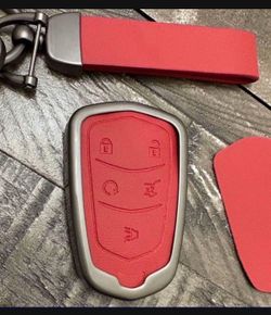 Key Fob Cover Case for Cadillac CT4 CT5 ATS XT5 XT6 with keychain