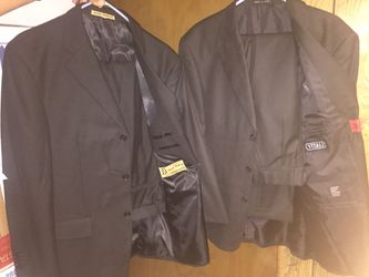 Vital and Alain Dupetit Men 4 Piece Regular Fit Suit (32 x 32 Black