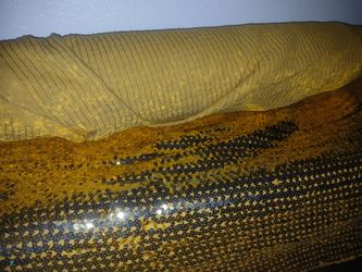 HUGE FABRIC ROLL SEQUIN GOLD SEQUIN VINTAGE Sewing fabric material