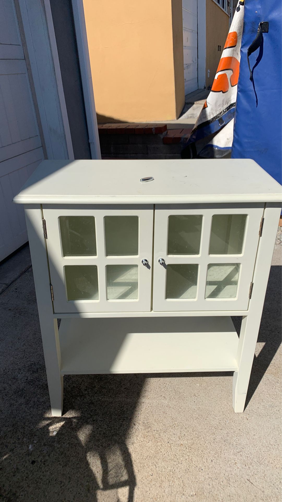 White bathroom cabinet