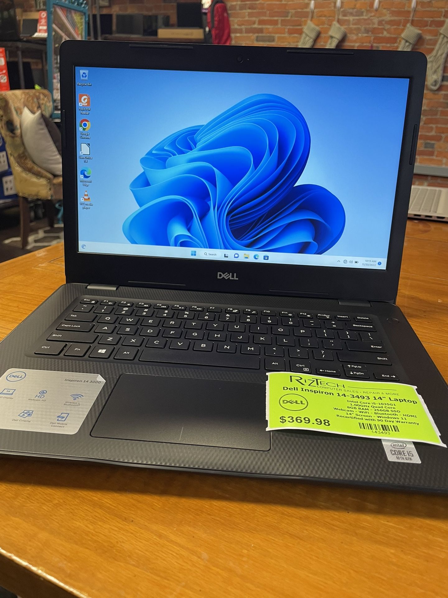 Dell Inspiron 14-3493 Laptop i510th Quad Core 8GB RAM 256GB SSD W11 14”