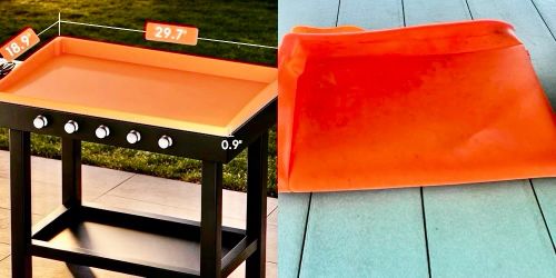 Orange Flat Top Griddle Pan Insert