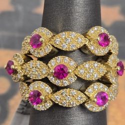 Sonia B Designer Ruby And Diamond Ring