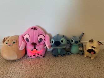 Disney Stitch and Character Plush Lot of 5