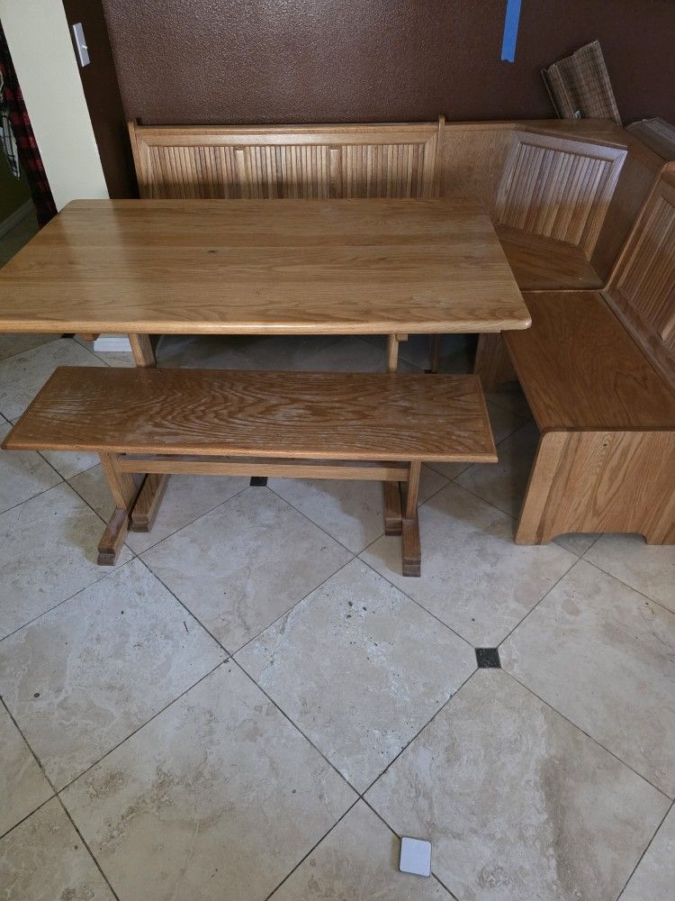 Solid Oak Kitchen Nook