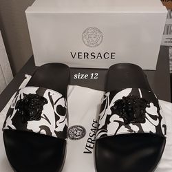 Men's Size 12 Versace Medusa Slides. New 