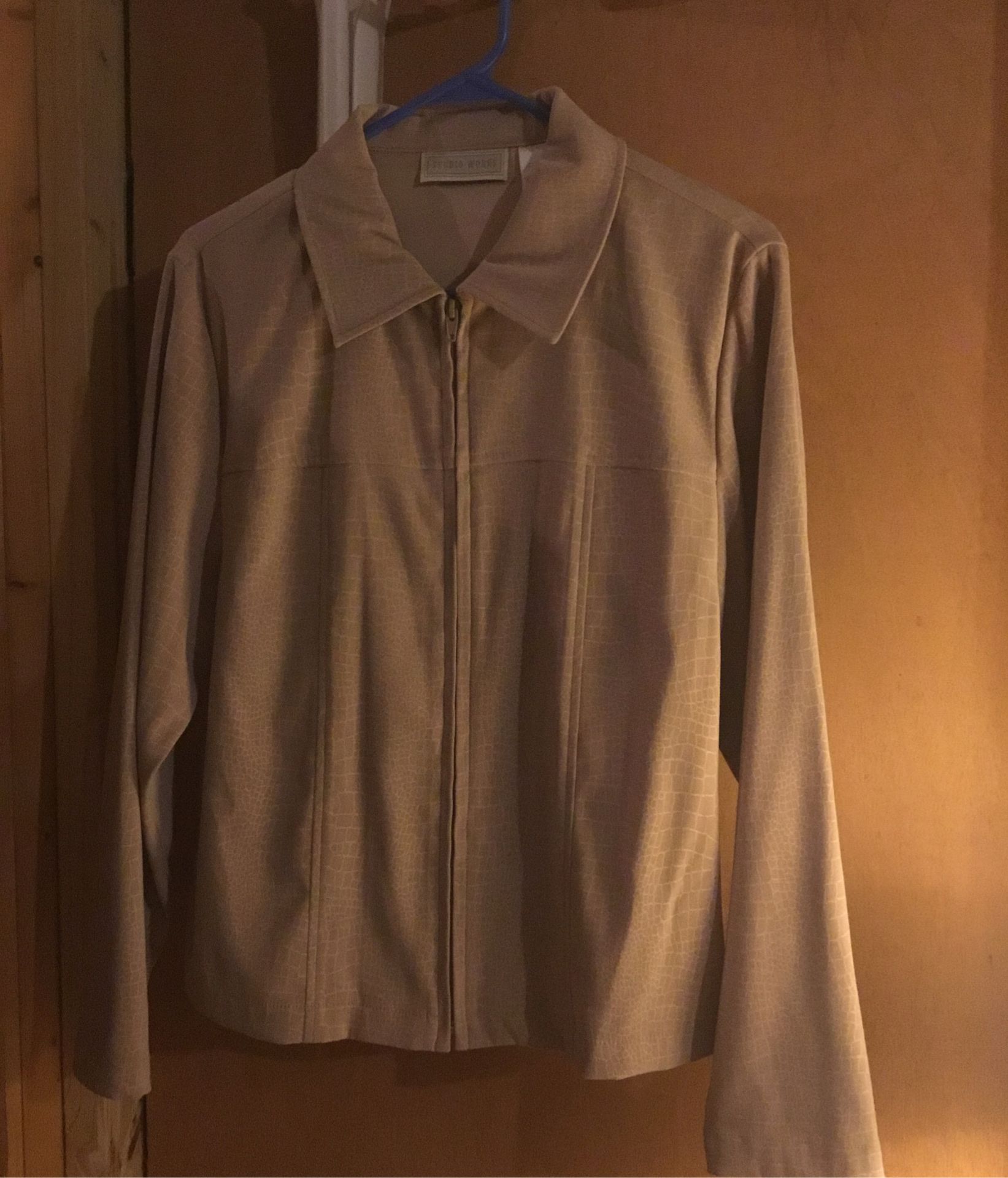 Studio Works tan jacket sz S