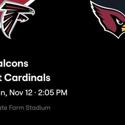 3 Tickets Cardinals Vs Falcons + Parking