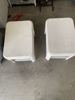 White Rustic Side Tables